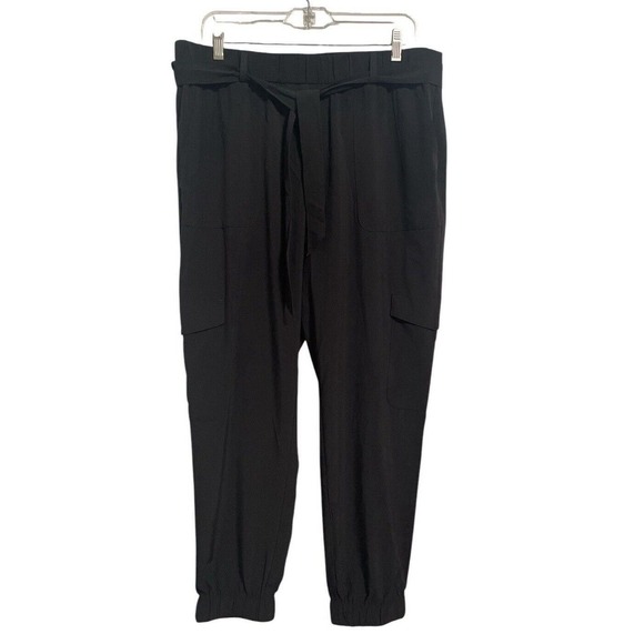Banana Republic Other - Banana Republic Black Dress Pants Womens Casual Trousers Tie Waist Elastic Sz L